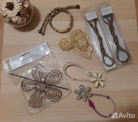 Прихваты зажимы для штор новые разные