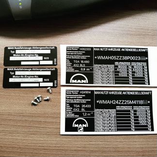 Шильдики таблички вин. Заводское качество. Достаим