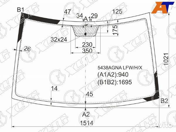 Стекло лобовое mercedes-benz viano