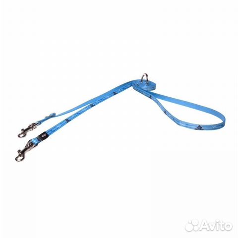 Rogz поводок-перестежка для щенков, голубой
