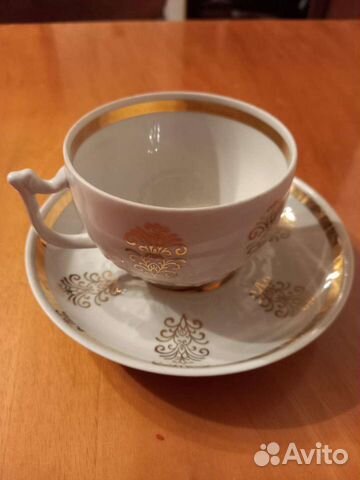 Чашка с блюдцем Вербилки фарфор