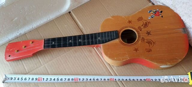 Гитара детская укулеле 4 струны СССР Игрушка 50см