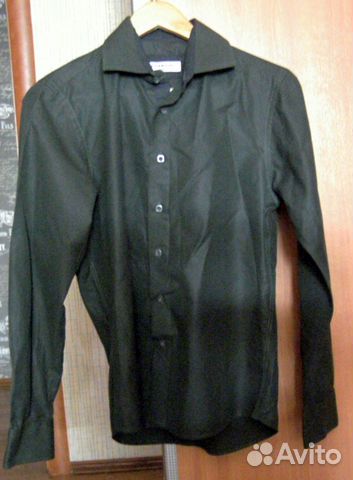 Рубашка однотонная (школьная, размер S)