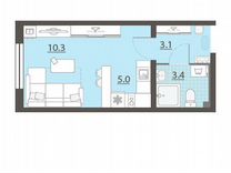 Квартира-студия, 21,8 м², 5/8 эт.