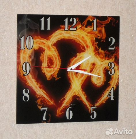 Часы настенные из стекла