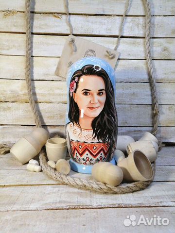 Сувенир портретная матрешка с фото