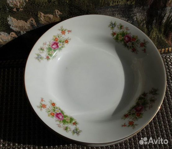 Набор тарелок. Розы. 6 шт. Yamatsu. Япония. 50-е г