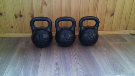 Гири 24кг и блины 5кг и 2,5кг