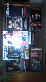 Видеокассеты б/у с классными фильмами и музыкой