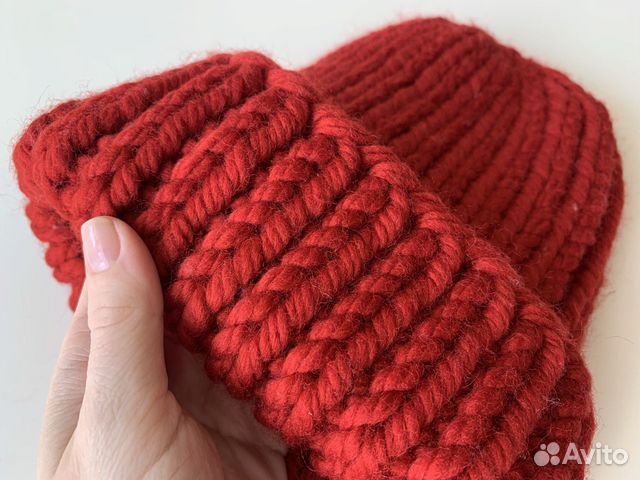 Шапка зимняя. Крупной вязки. Новая