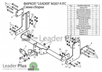 Фаркоп mercedes sprinter \ crafter Шар F