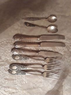 Ложки, вилки, ножи мельхиор