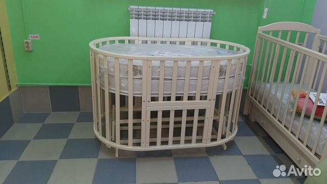 Кроватка 6в1 маятник+2 матраса+ доставка. Новые у