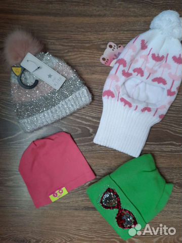 Шапочки новые осень/зима на девочку 3-4г (Европа)