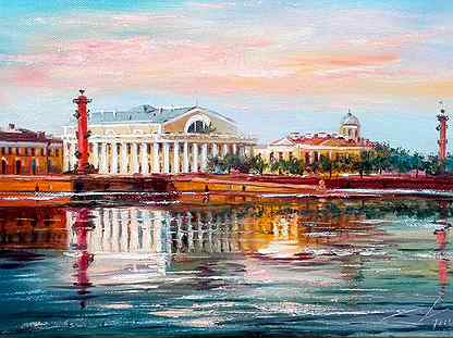 Картина-масло-холст-Петербург (пейзаж)