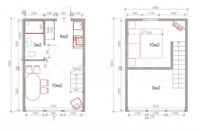 Гостиница, 48 м²