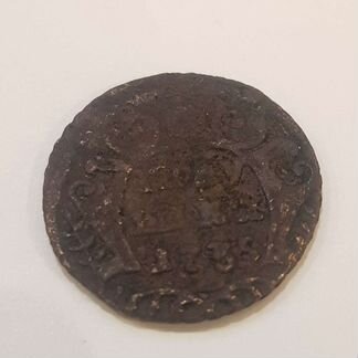 Полушка 1735 год XF