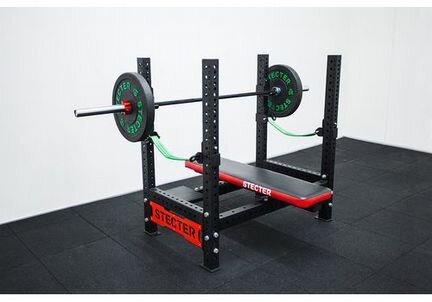 Стойки с горизонтальной скамьей для жима лежа