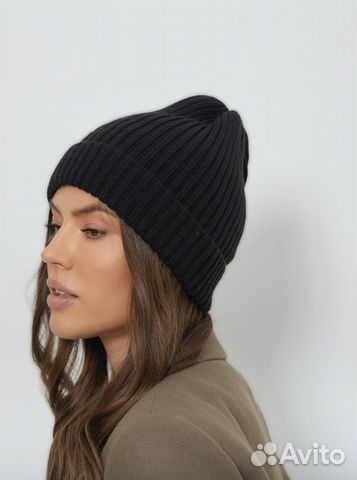Шапка Brasko новая шерсть 40 акрил 60 черная