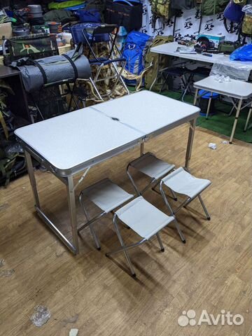 Складной стол со стульями усиленный