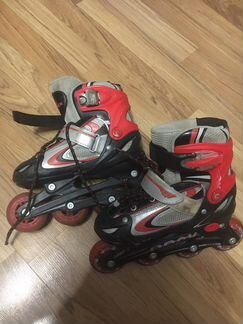 Роликовые коньки раздвижные размер 30-33