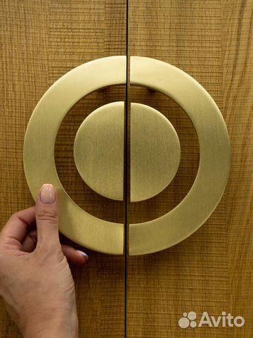 Ручки круги из цельной латуни мебельные, дверные