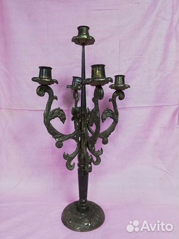 Старинный подсвечник канделябр на 5 свечей