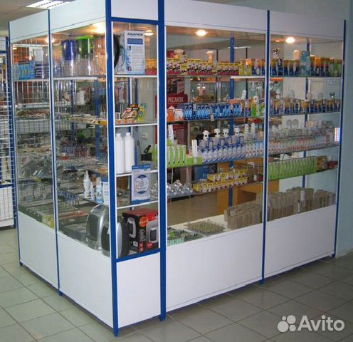 Витрина торговая металлическая