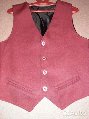 Жилетки бордовые, 122 и 128