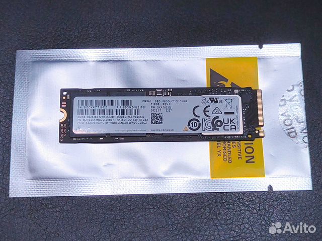 SSD Samsung PM9A1 512GB M2, новый