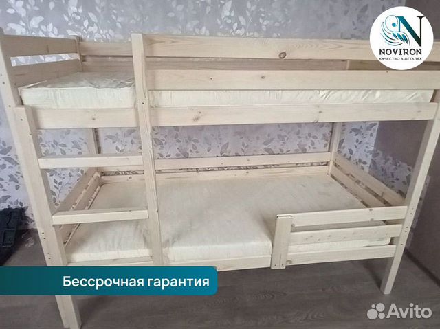 Кровать двухъярусная манеж новирон