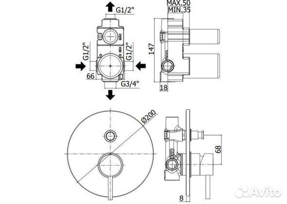 Смеситель для душа Paffoni Light lig015no черный