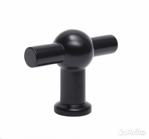 Мебельные ручки черные кнопка