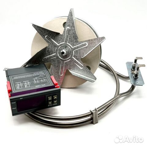 Конвекция коптильни. Мотор L14+тэн1,6кВт+STC1000