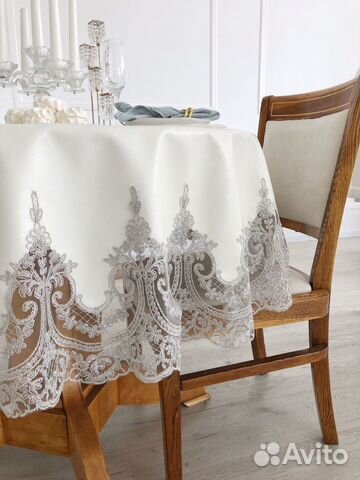 Скатерть на заказ из эко-кожи с отделкой