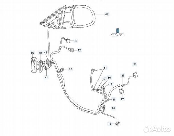 Жгут проводов передняя правая дверь Skoda Yeti