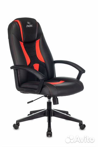 Кресло игровое Zombie 8 черный/красный искусственн