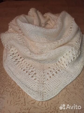 Бактус ангора шерстяной платок шаль новый