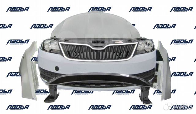 Бампер передний Skoda Rapid в цвет новый