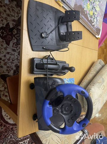 Игровой руль с педалями и коробкой передач для пк купить в Красногорске ...