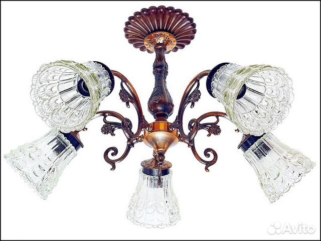 Шикарная винтажная люстра литьё СССР