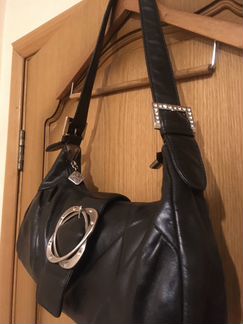 Сумка батон винтаж натуральная кожа