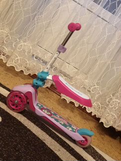 Самокат детский трехколесный светящиеся колеса