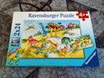 Пазл Ravensburger Красочные динозавры 2х24 деталей