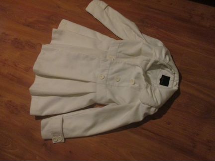 Пальто белое бу