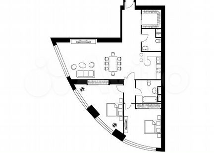 2-к квартира, 126.4 м², 36/56 эт.