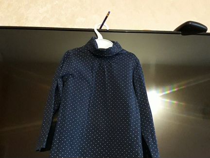 Джинсовый сарафан+водолазка рост 98-104