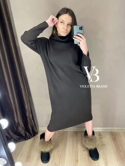 Шерстяное платье арт.18087 водолазка