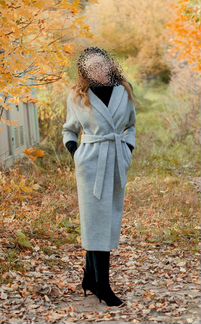 Пальто шерстяное (вязаное)