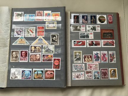 8 альбомов с марками, тематика разная